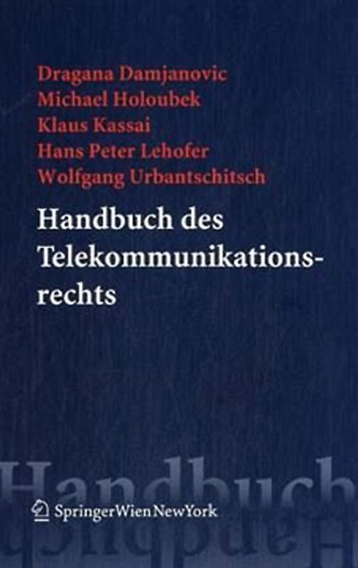 Handbuch des Telekommunikationsrechts