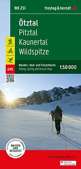 freytag & berndt Wanderkarte WK 251 Ötztal, Pitztal - Kaunertal - Wildspitze 1:50.000
