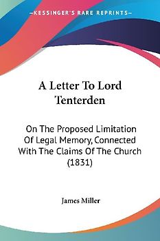 A Letter To Lord Tenterden