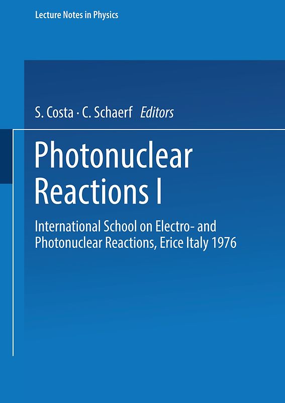 Photonuclear Reactions I