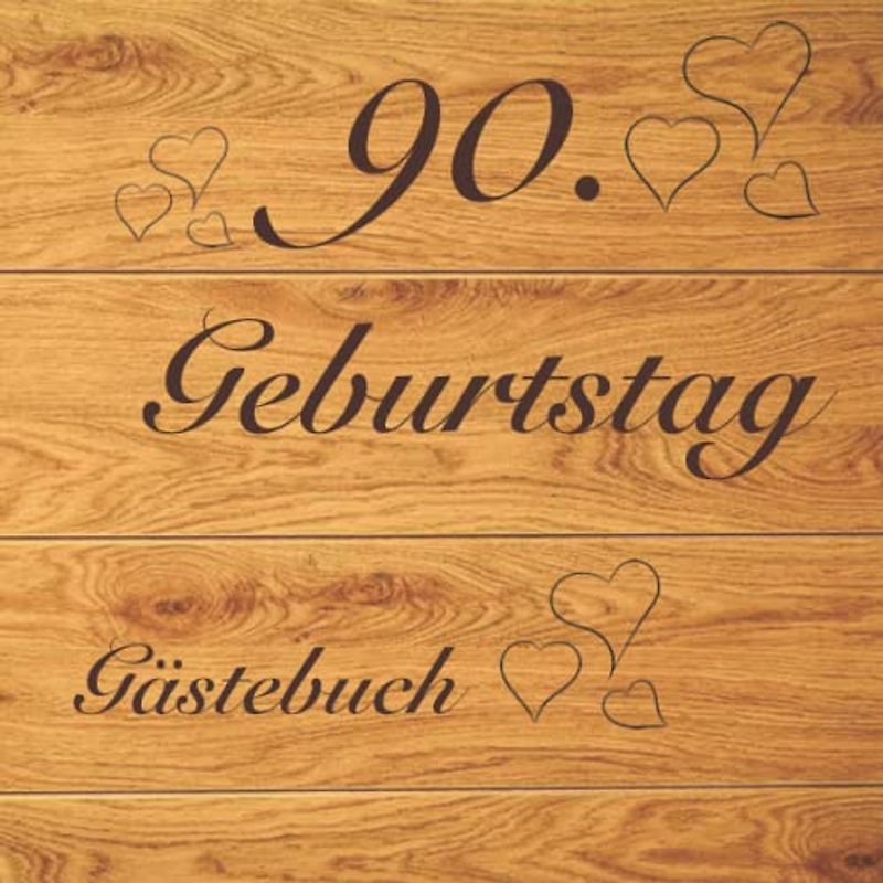 Gästebuch 90. Geburtstag zum ausfüllen / Gästebuch mit Fragen / Geschenk für Mann und Frau / Buch für Glückwünsche / Besonderes Geschenk