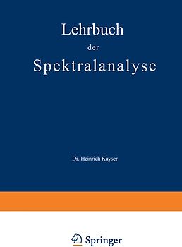 Lehrbuch der Spektralanalyse
