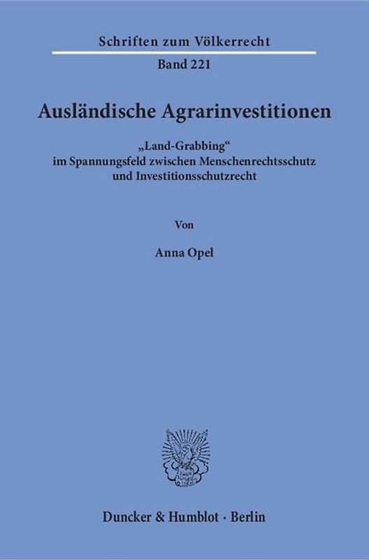 Ausländische Agrarinvestitionen.
