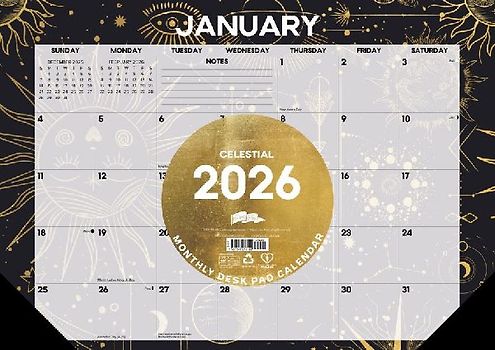 Celestial 2026 17 X 12 Small Monthly Deskpad