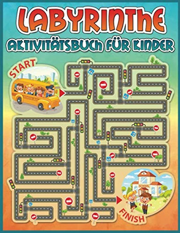 Labyrinthe Aktivitätsbuch für Kinder: Ein lustiges Übungsbuch mit niedlichen Tieren, Piraten, Prinzessinnen, Ostern, Halloween, Weihnachten und mehr!