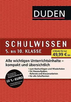 Duden Schulwissen 5. bis 10. Klasse (6 Bände)