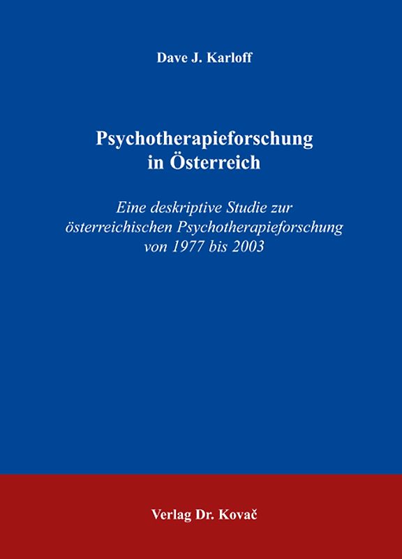Psychotherapieforschung in Österreich