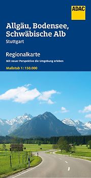 ADAC Regionalkarte 15 Allgäu, Bodensee, Schwäbische Alb 1:150.000