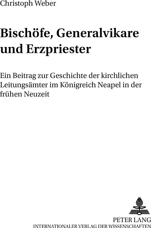 Bischöfe, Generalvikare und Erzpriester