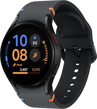 Samsung Galaxy Watch FE 40 mm Boîtier aluminium noir Bracelet silicone noir [Wi-Fi]
