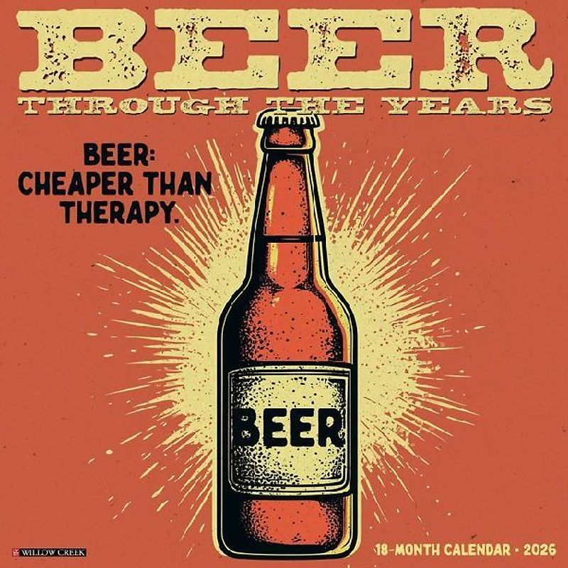 Beer--Through the Years 2026 12 X 12 Wall Calendar