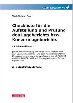 Checkliste für die Aufstellung und Prüfung des Lageberichts bzw. Konzernlageberichts