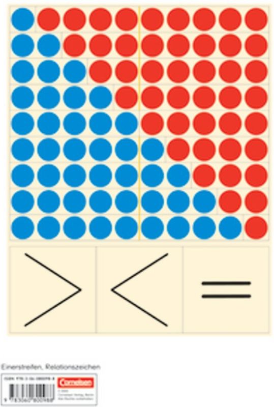 Einstern - Kartonbeilagen - Bisherige Ausgabe / Band 2 - Einerstreifen, Relationszeichen