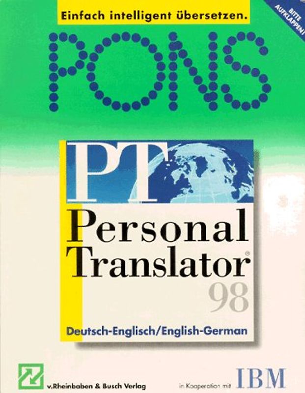 PONS Personal Translator 3.0. Deutsch-Englisch /English-German. Übersetzungsprogramm für Windows