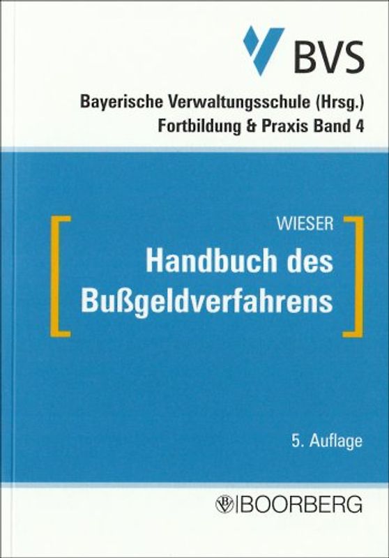 Handbuch des Bussgeldverfahrens