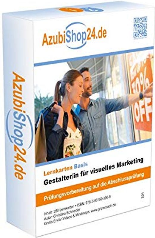 AzubiShop24.de Gestalter /in für visuelles Marketing Lernkarten Prüfungsvorbereitung.  Ausbildung