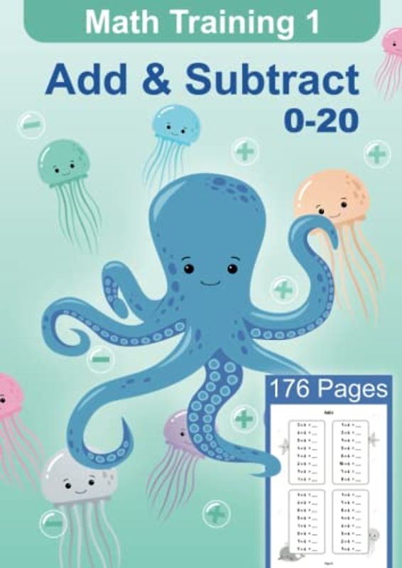 Math Training 1 - Addition and Subtraction Workbook, Digits 0-20: 1st Grade Math Workbook, Ages 5-7, 176 Pages of Exercises (Math Training for Kids, Band 1)