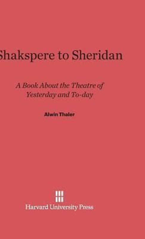 Shakspere to Sheridan