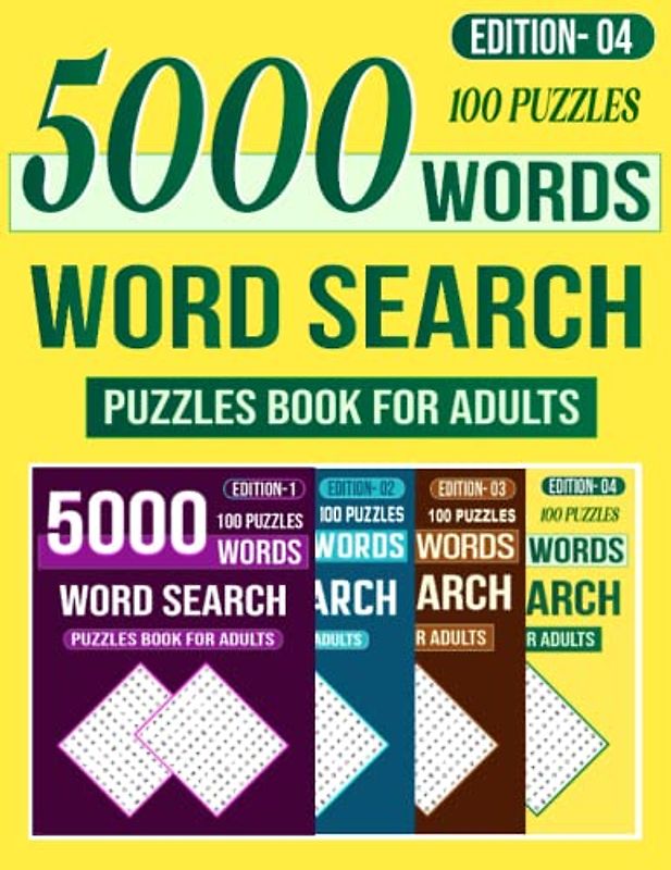 Word Search For Adults Large Print: Large Print Word Search Puzzle Book for Seniors, Adults & Teens. Themed Word Find Puzzles. Activity Book & Brain Games for Adults
