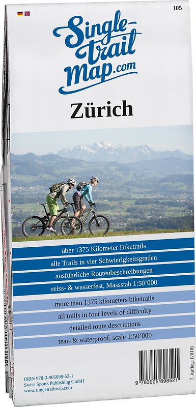 Singletrail Map 105 Zürich