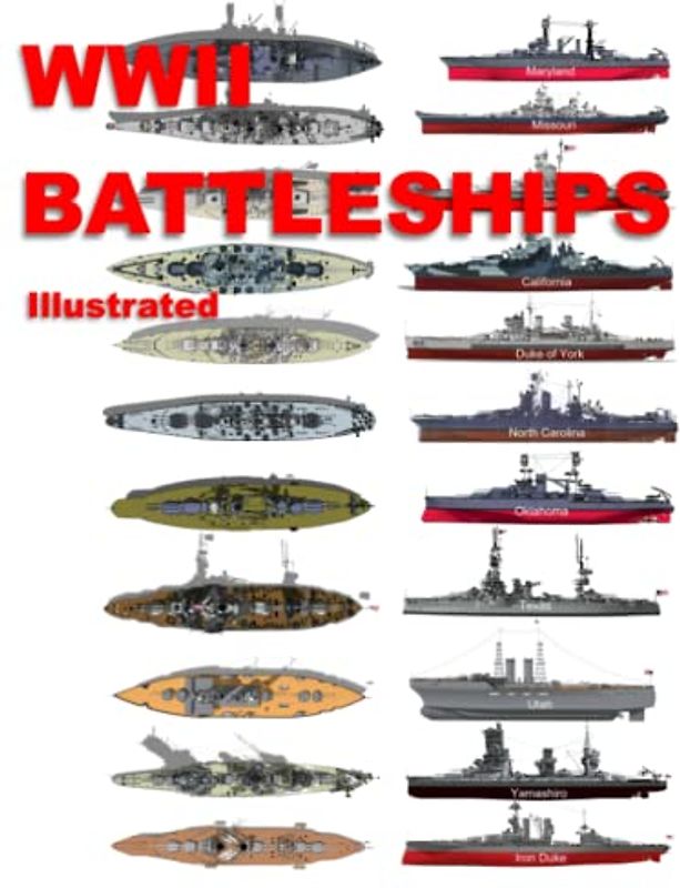 WWII Battleships Illustrated: Printed in Full Color