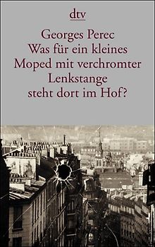 Was für ein kleines Moped mit verchromter Lenkstange steht dort im Hof?