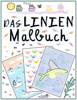 Das Linienmalbuch: Das Rückwärts Malbuch für Jugendliche und Erwachsene | Kreatives Zeichenbuch | Du Malst die Linien | Meerestiere und die Küste