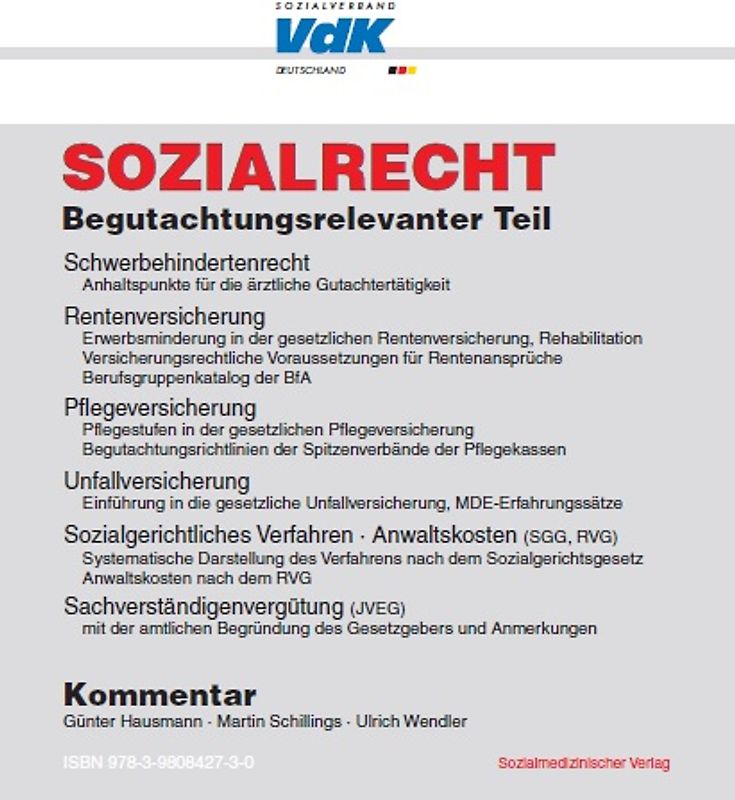 Sozialrecht - Begutachtungsrelevanter Teil