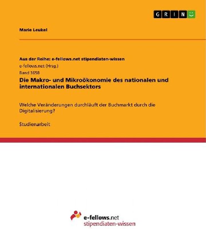 Die Makro- und Mikroökonomie des nationalen und internationalen Buchsektors