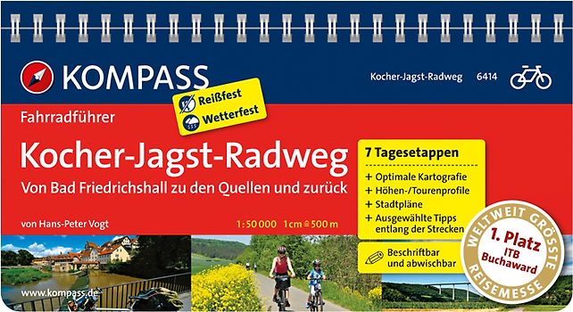 KOMPASS Fahrradführer Kocher-Jagst-Radweg - Von Bad Friedrichshall zu den Quellen und zurück
