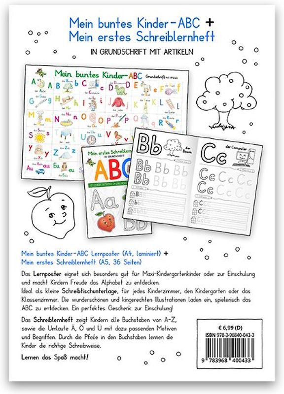 Mein buntes Kinder-ABC-Set Grundschrift mit Artikeln