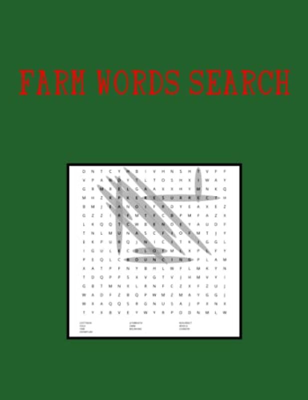 Farm Words Search: Large Print Puzzles