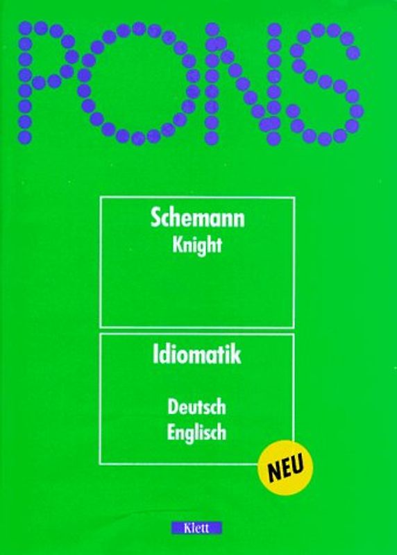 PONS Schemann Idiomatik Deutsch-Englisch. Paket aus PONS Schemann...