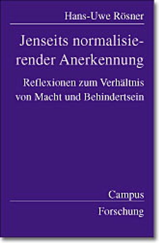 Jenseits normalisierender Anerkennung