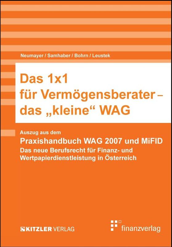 Das 1x1 für Vermögensberater - das "kleine" WAG