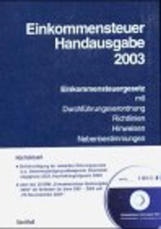 Einkommensteuer-Handausgabe 2003