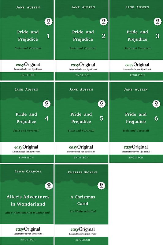 Große Meisterwerke Kollektion Hardcover (Bücher + Audio-Online) - Lesemethode von Ilya Frank - Zweisprachige Ausgabe Englisch-Deutsch (mit kostenlosem Audio-Download-Link)