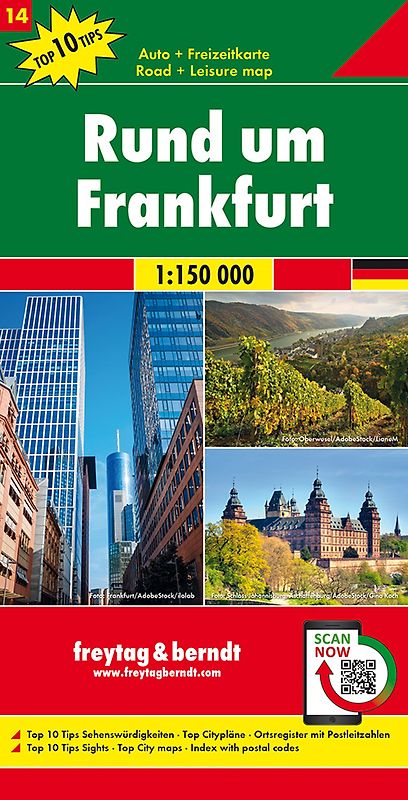 freytag & berndt Straßenkarte Rund um Frankfurt 1:150.000