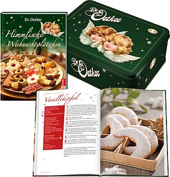 Weihnachts-Set Plätzchendose plus Buch