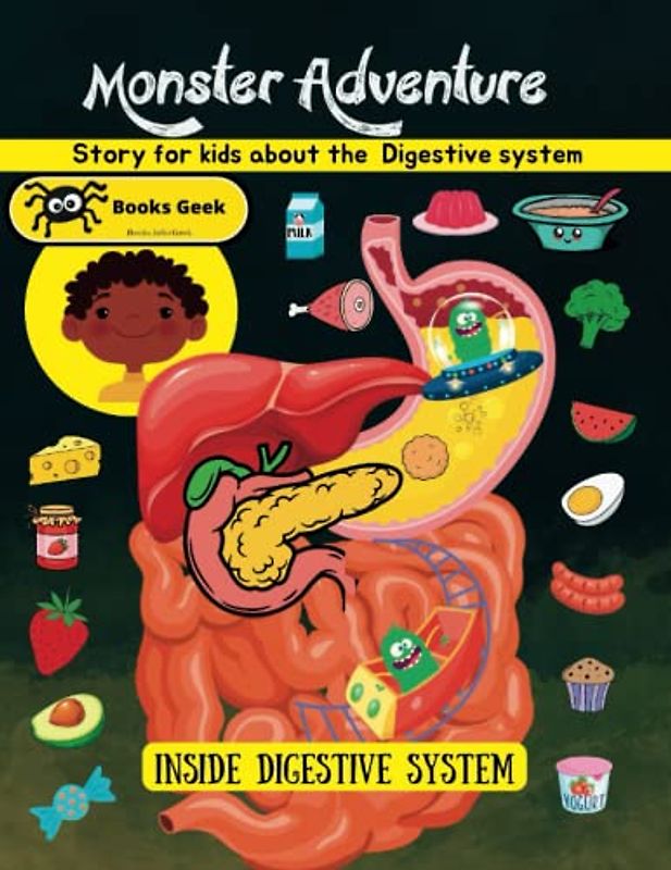 kids story about digestive system: digestive system story for kids about stomach and organs anatomy
