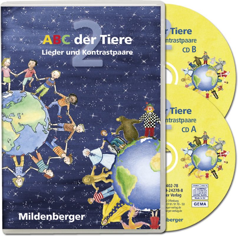 ABC der Tiere / ABC der Tiere 2 – Lieder und Kontrastpaare, 2 Audio-CDs