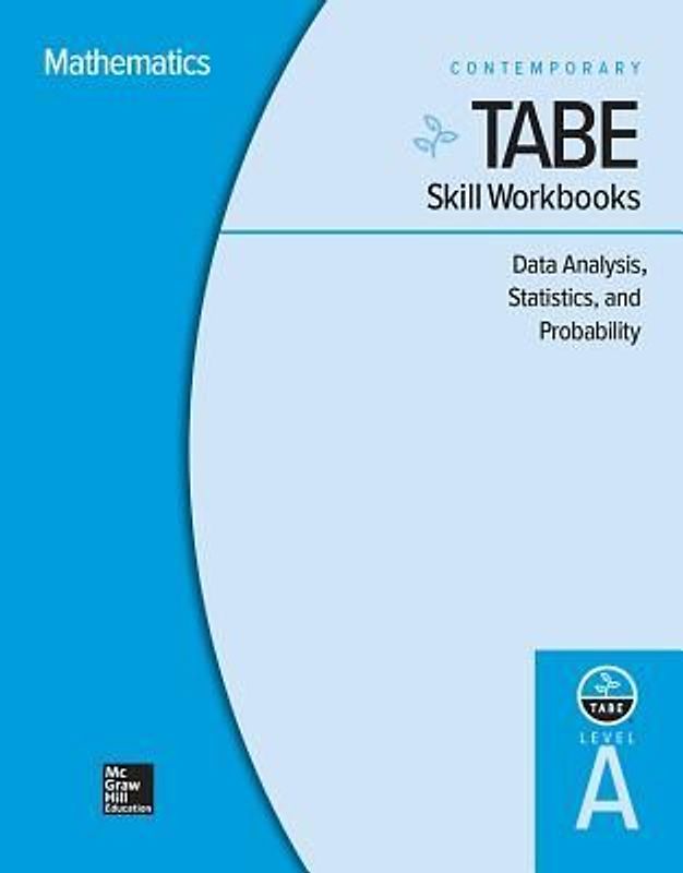 Tabe Skill Workbooks Level A: Data Analysis, Statistics, and Probability - 10 Pack