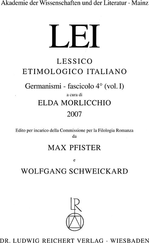 Lessico Etimologico Italiano