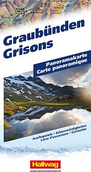 Hallwag Panoramakarte Graubünden
