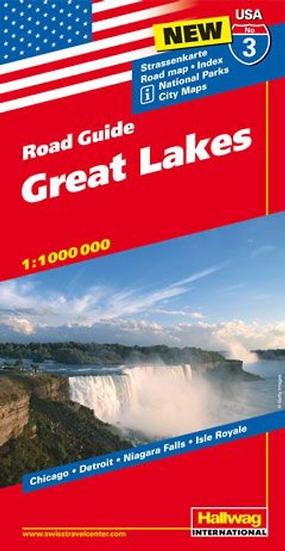 Great Lakes Strassenkarte 1:1 Mio., Road Guide Nr. 3
