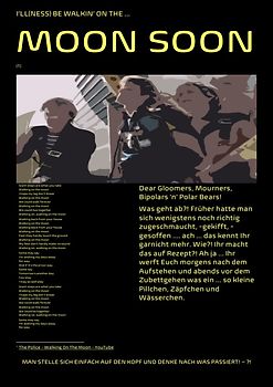 Für die Bundestagswahl 2X2Y einfach auf den Kopf gestellt! / I’LL(NESS) BE WALKIN‘ ON THE ... MOON SOON