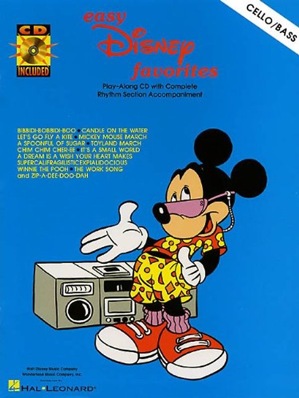 Easy Disney Favorites (Cello/Double Bass) Vlc Book/Cd - Various