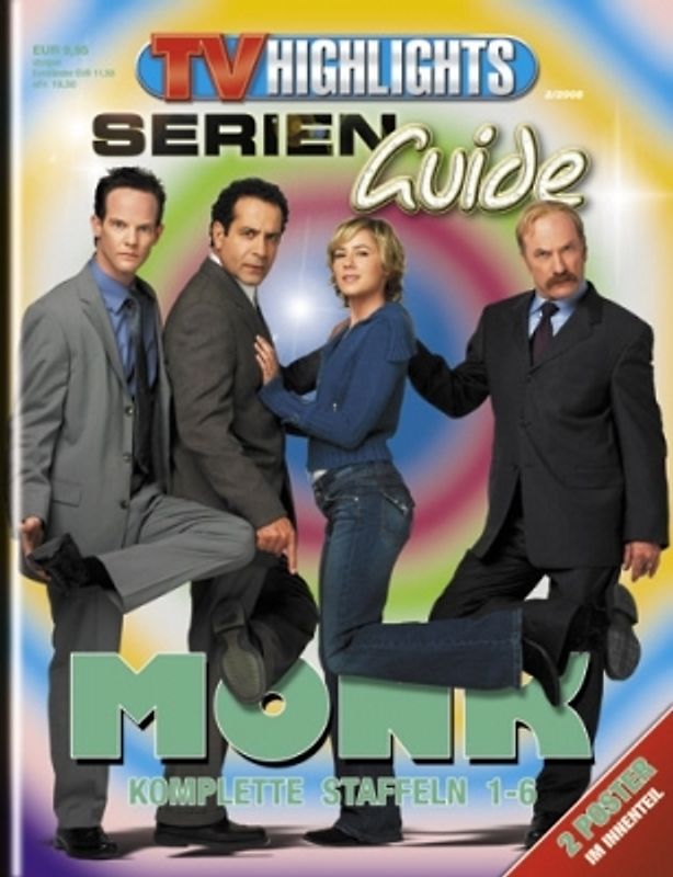 MONK, TVHighlightsSerienGuide. Komplette Staffeln 1 - 6 + 2 Poster
