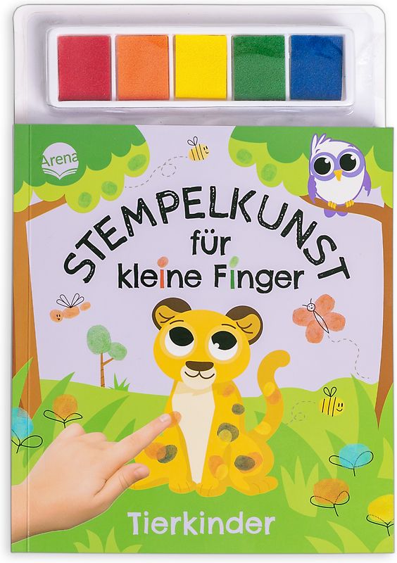 Stempelkunst für kleine Finger. Tierkinder