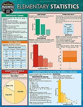 Elementary Statistics: A Quickstudy Laminated Reference Guide